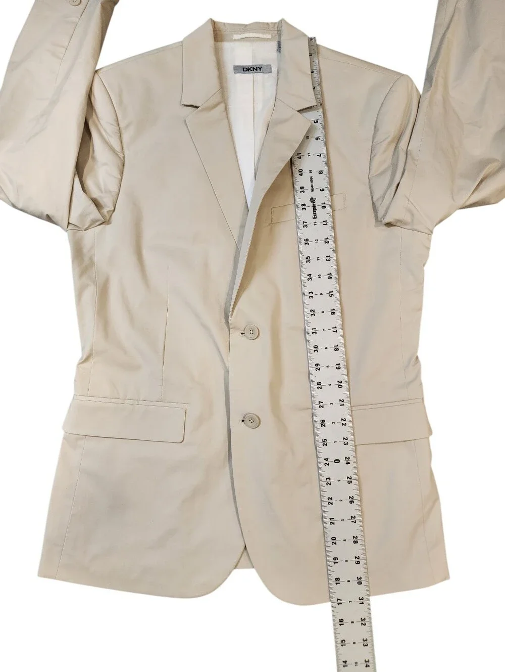 DKNY Men's Beige Two-Button Blazer Jacket Size Medium